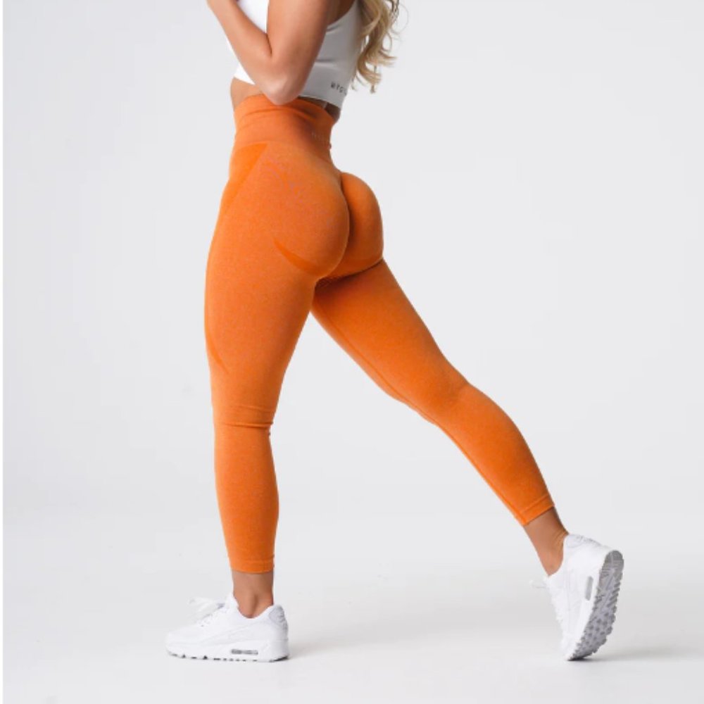 NVGTN - Burnt orange contour seamless leggings